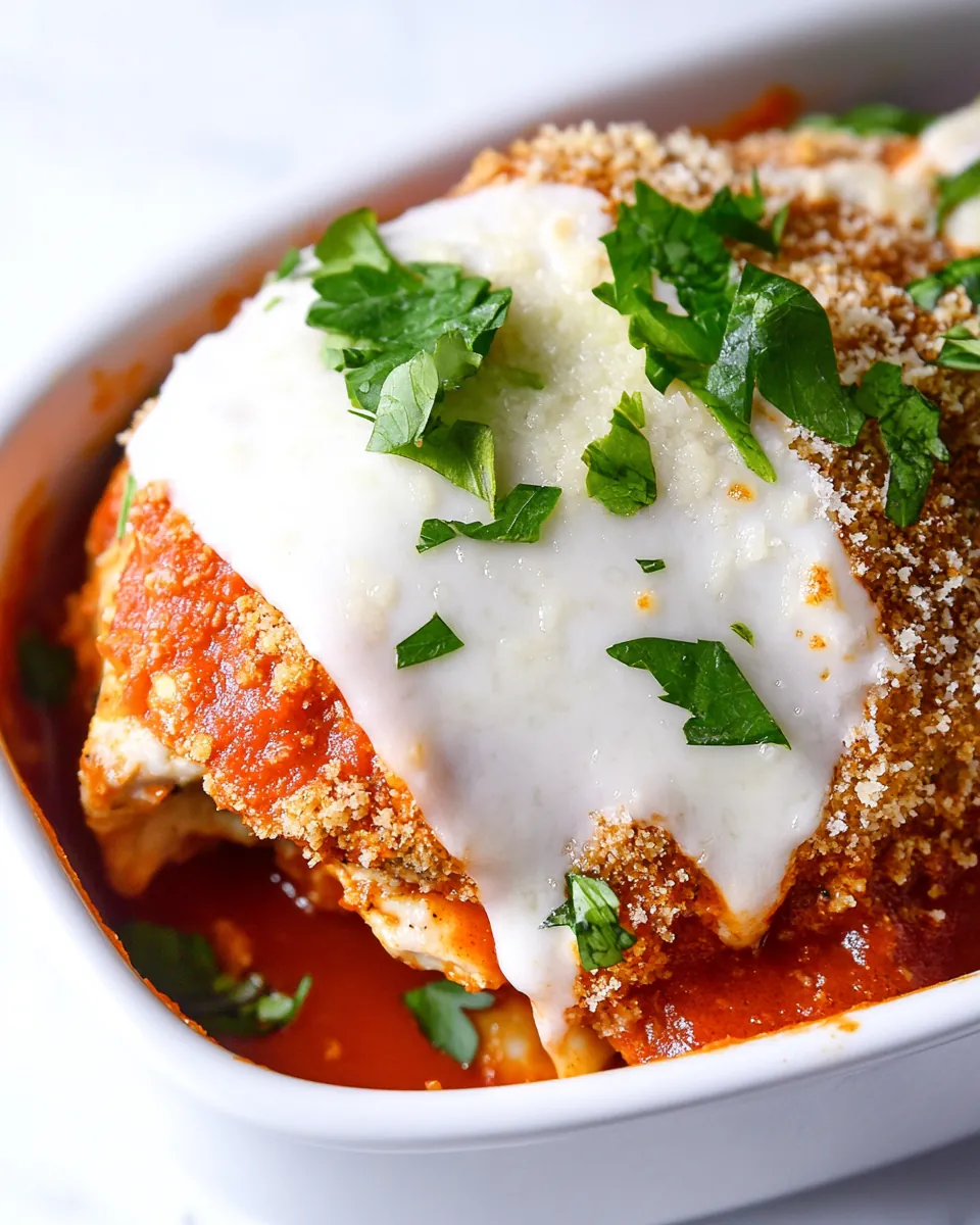 Air Fryer Stuffed Chicken Parmesan
