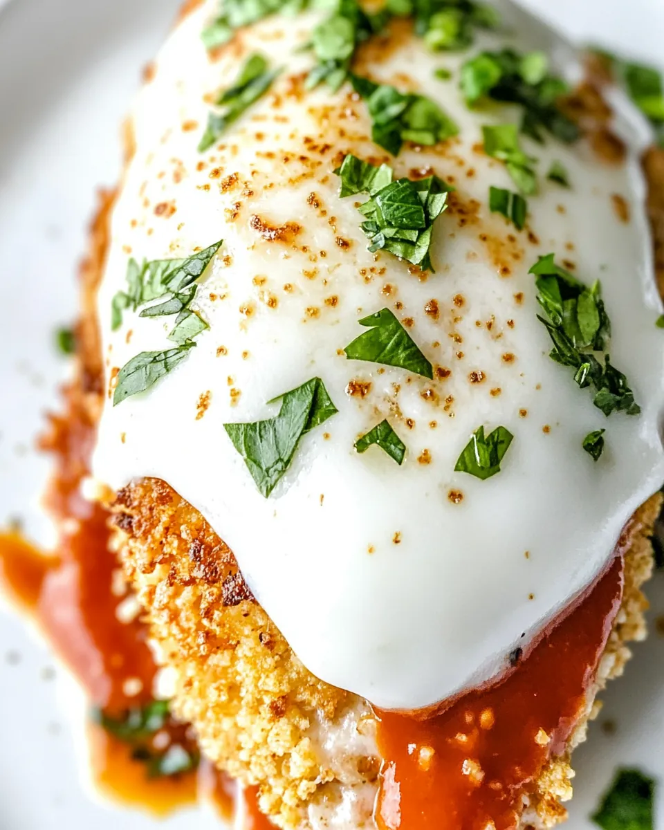 Air Fryer Stuffed Chicken Parmesan