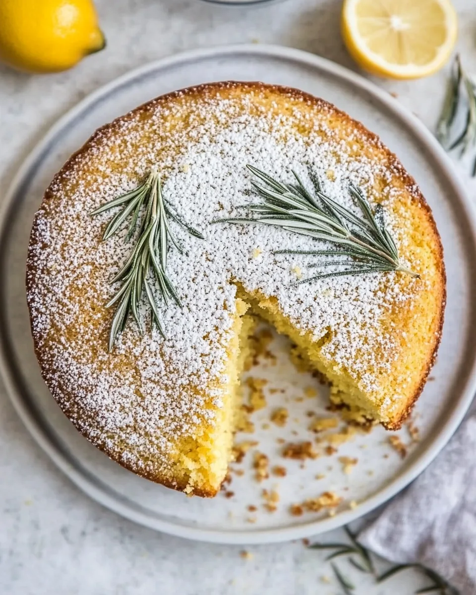 Almond Flour Rosemary Lemon Olive Oil Cake