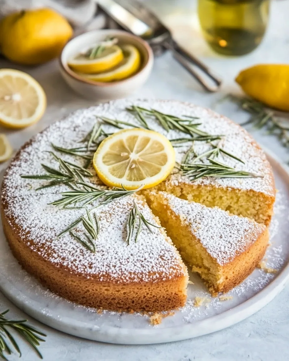 Almond Flour Rosemary Lemon Olive Oil Cake