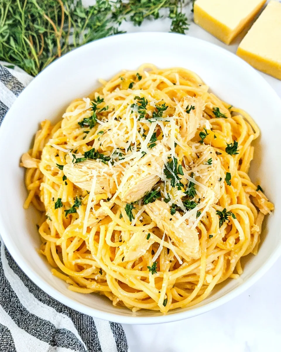 Angel Chicken Spaghetti