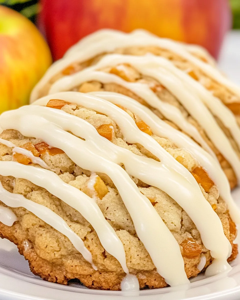 Apple Cookies with Maple Icing