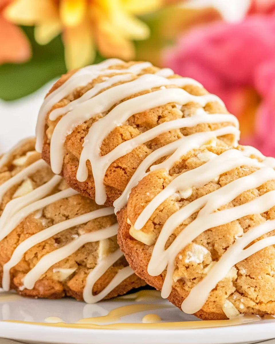 Apple Cookies with Maple Icing