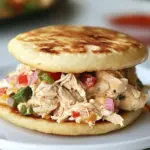 Arepas with Pulled Poblano Chicken