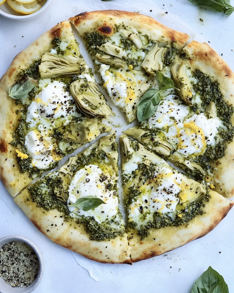 Artichoke Burrata Pizza