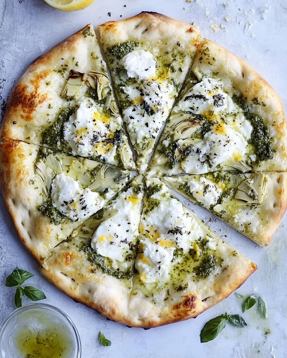 Artichoke Burrata Pizza