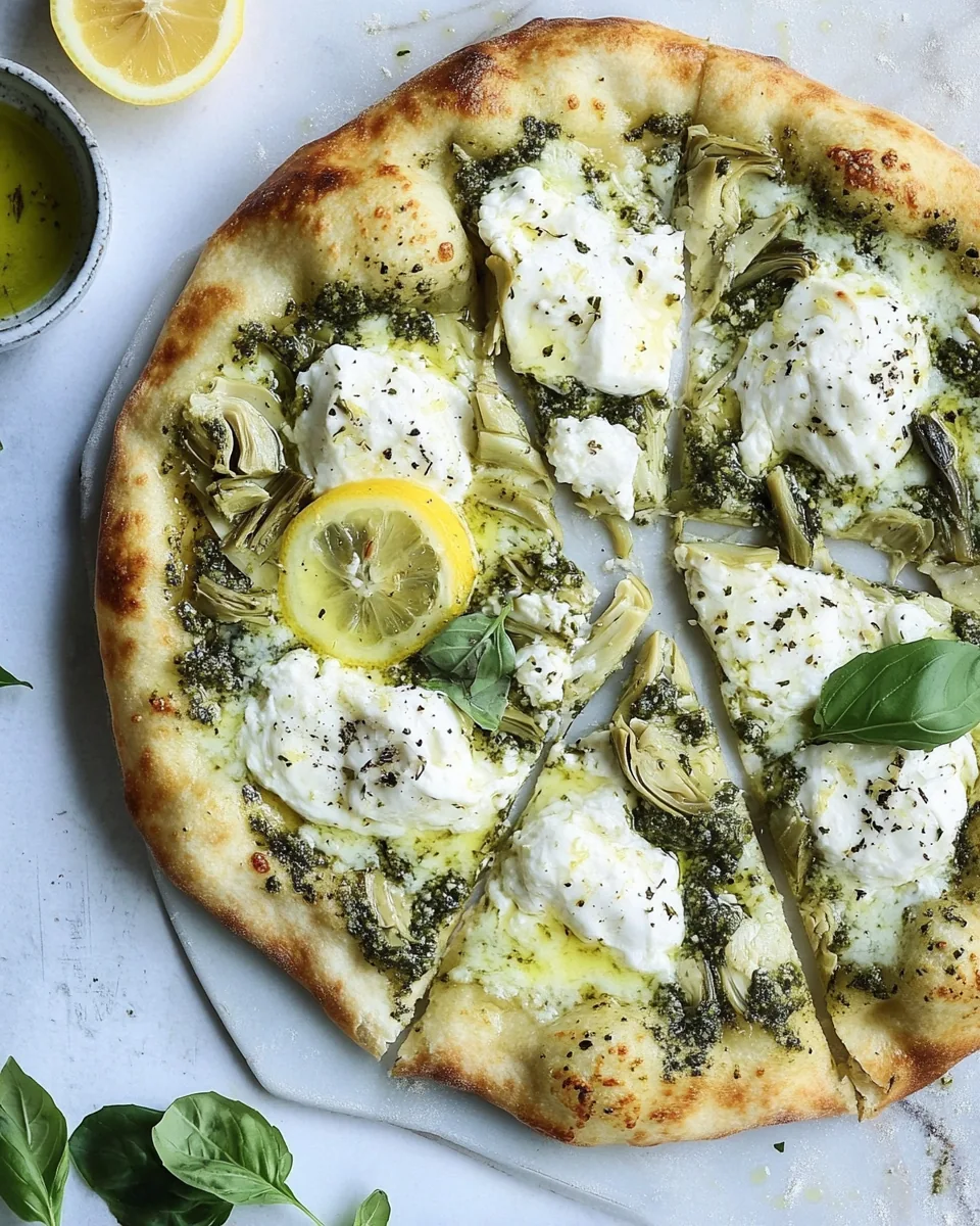 Artichoke Burrata Pizza