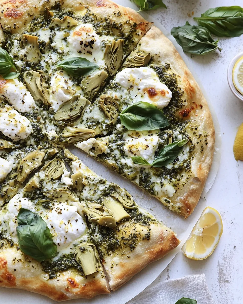 Artichoke Burrata Pizza