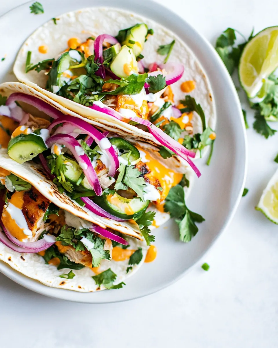 Asian Chicken Tacos