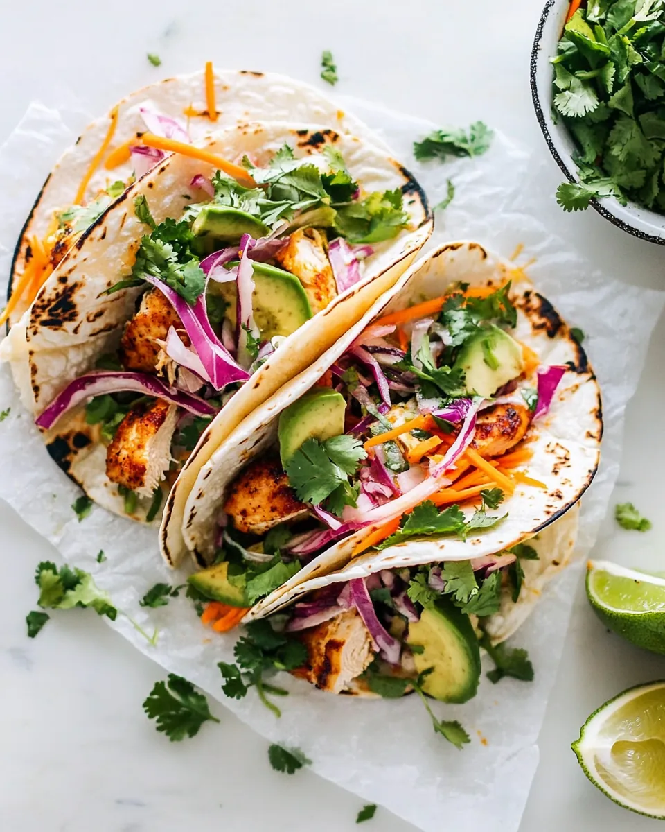 Asian Chicken Tacos