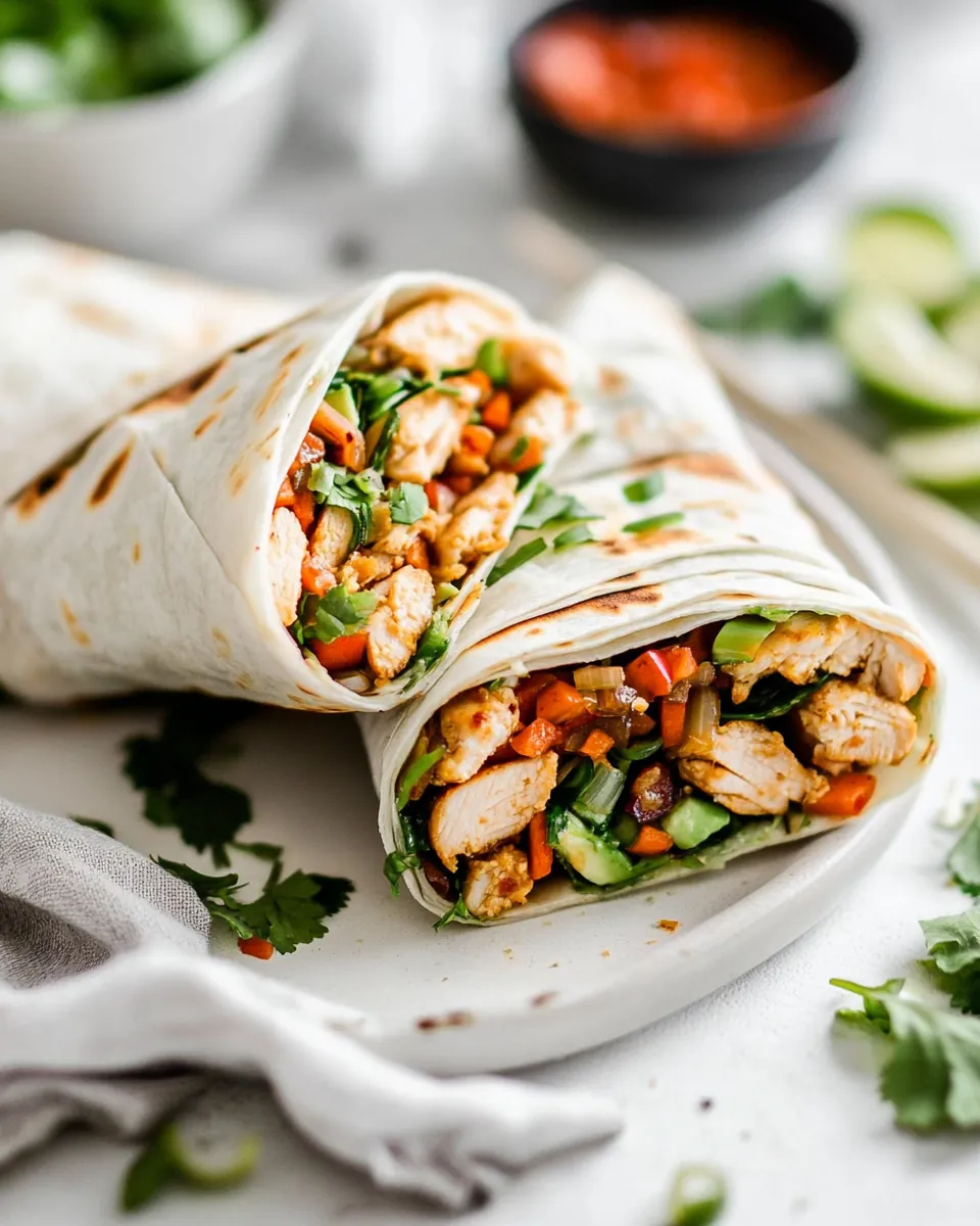 Asian Chicken Wraps