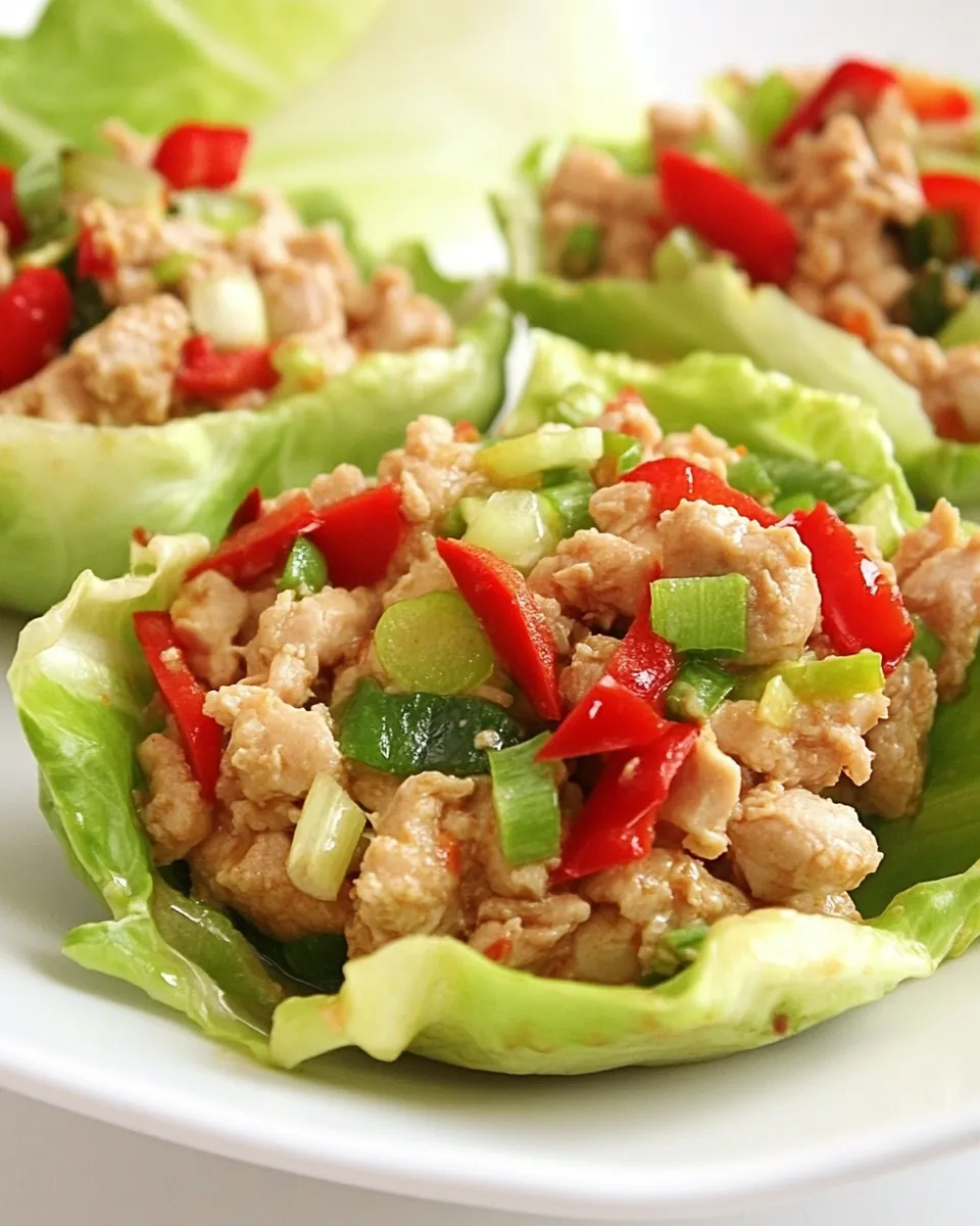 Asian Ground Chicken Cups