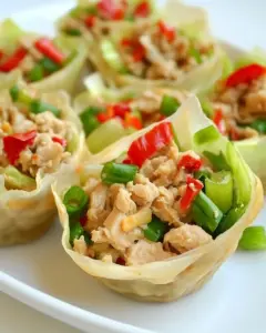 Asian Ground Chicken Cups