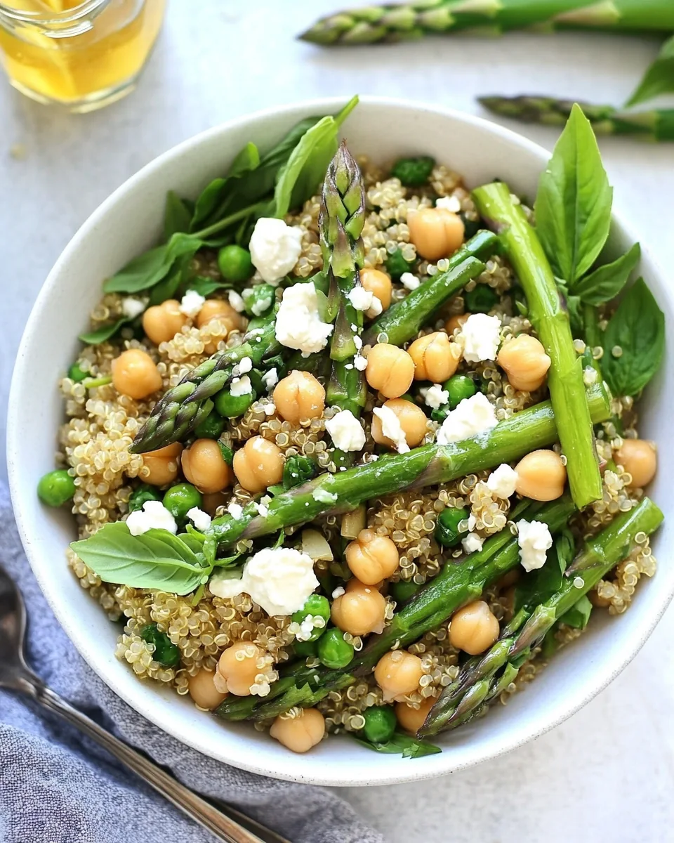Asparagus Chickpea Quinoa Salad