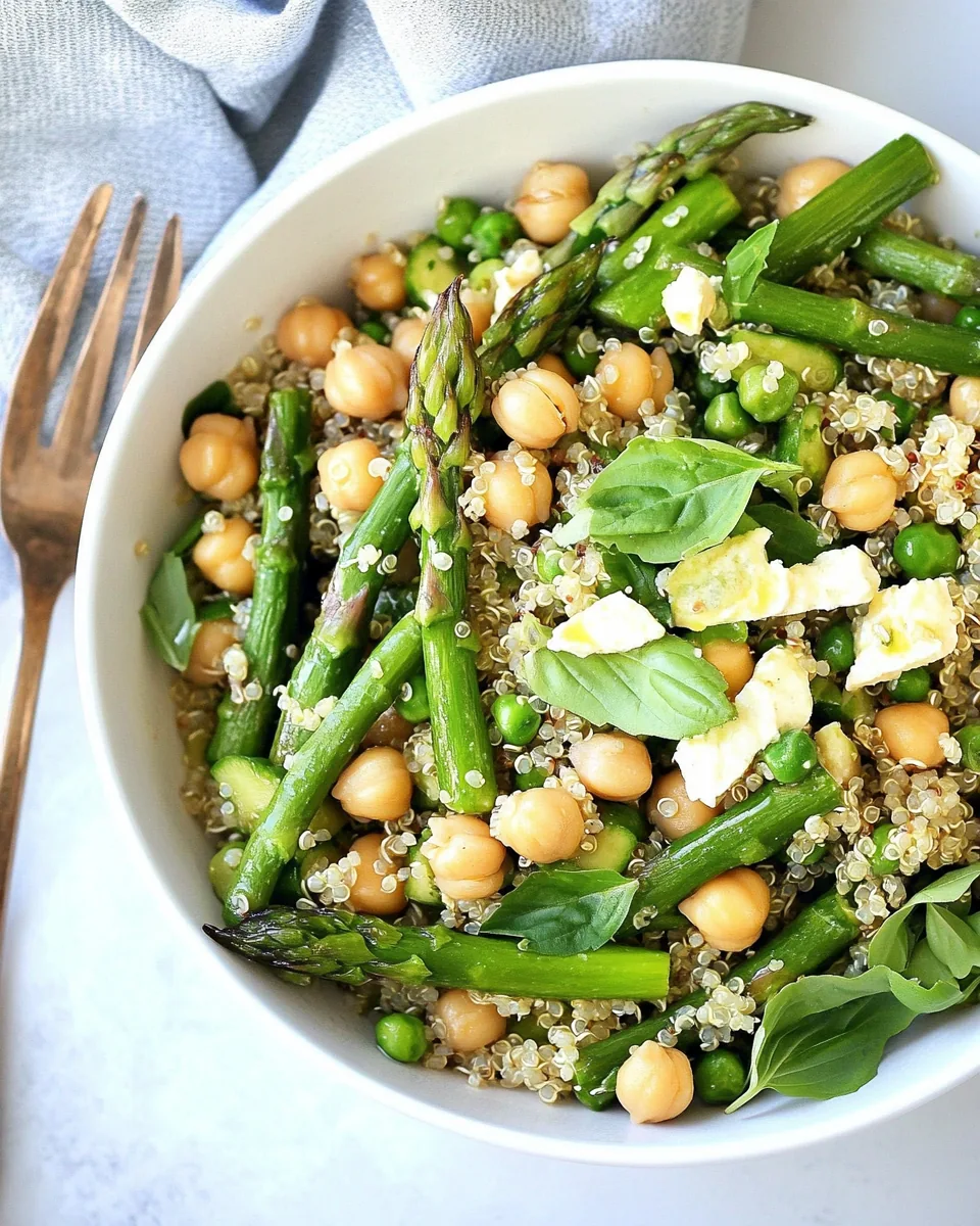 Asparagus Chickpea Quinoa Salad