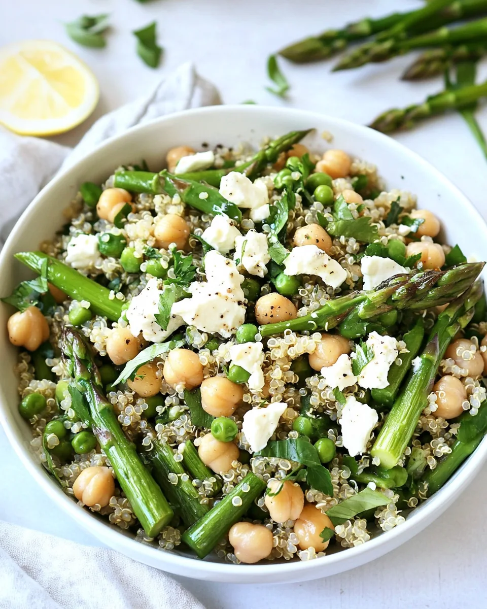 Asparagus Chickpea Quinoa Salad