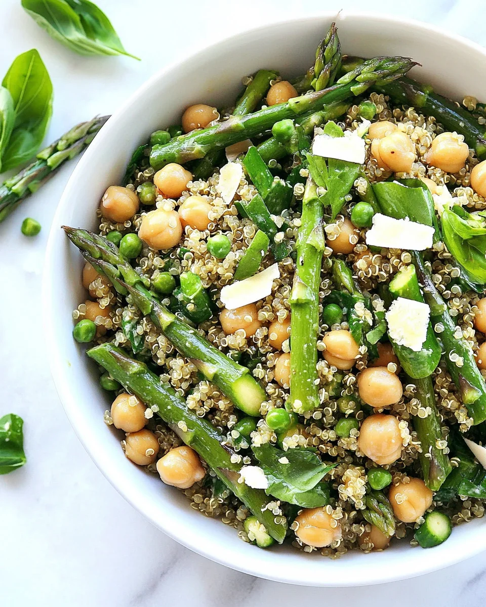 Asparagus Chickpea Quinoa Salad