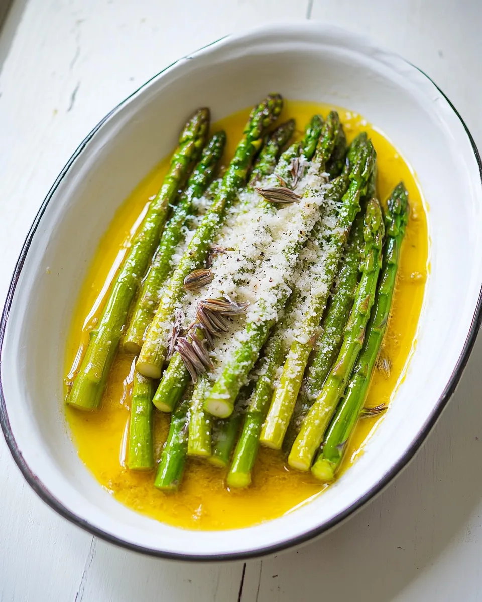 Asparagus with Anchovy Butter Parmesan