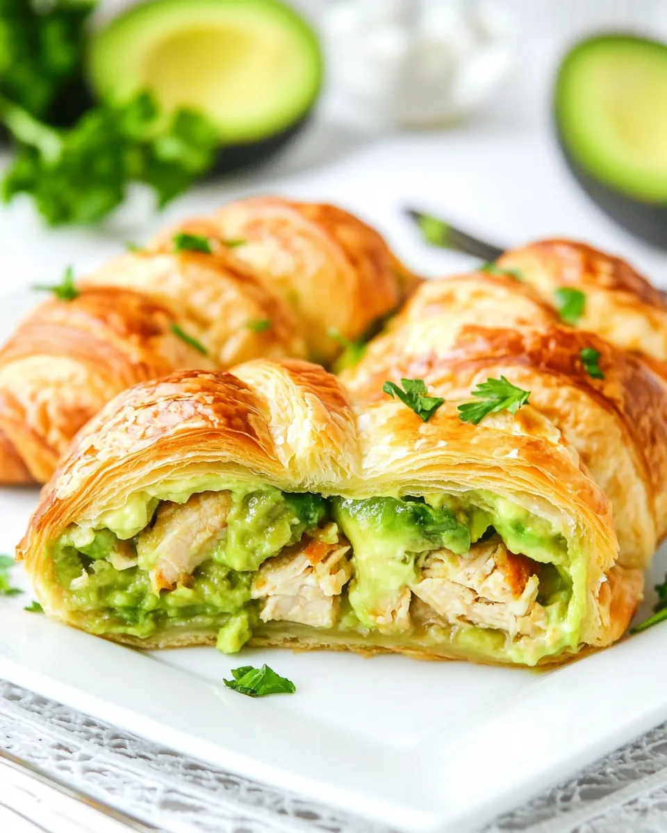 Avocado Chicken Croissants