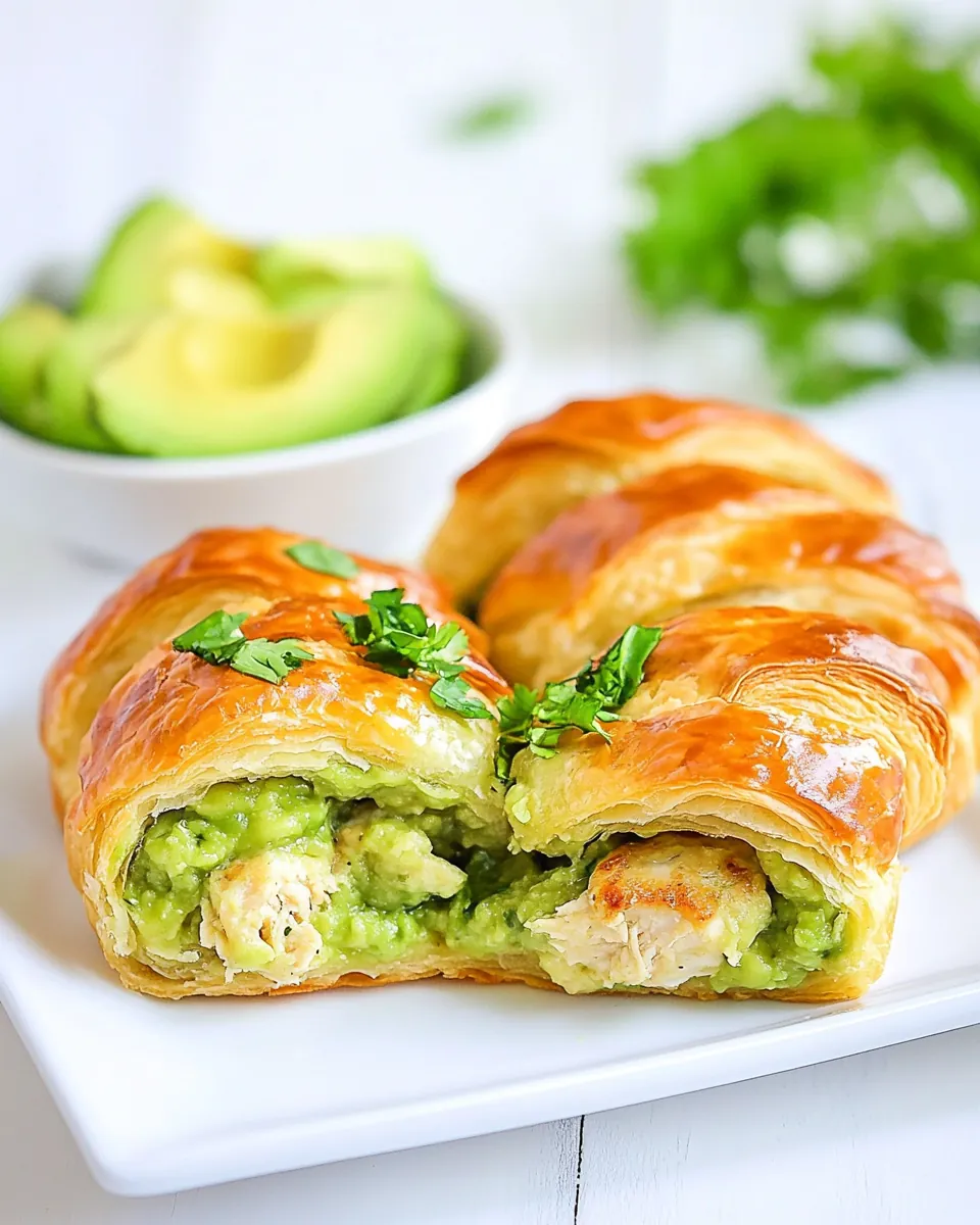 Avocado Chicken Croissants