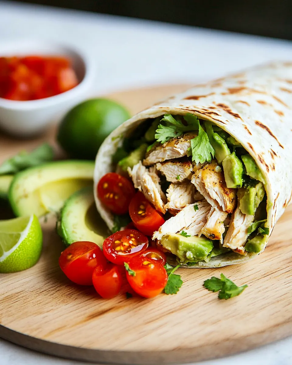 Avocado Chicken Wrap