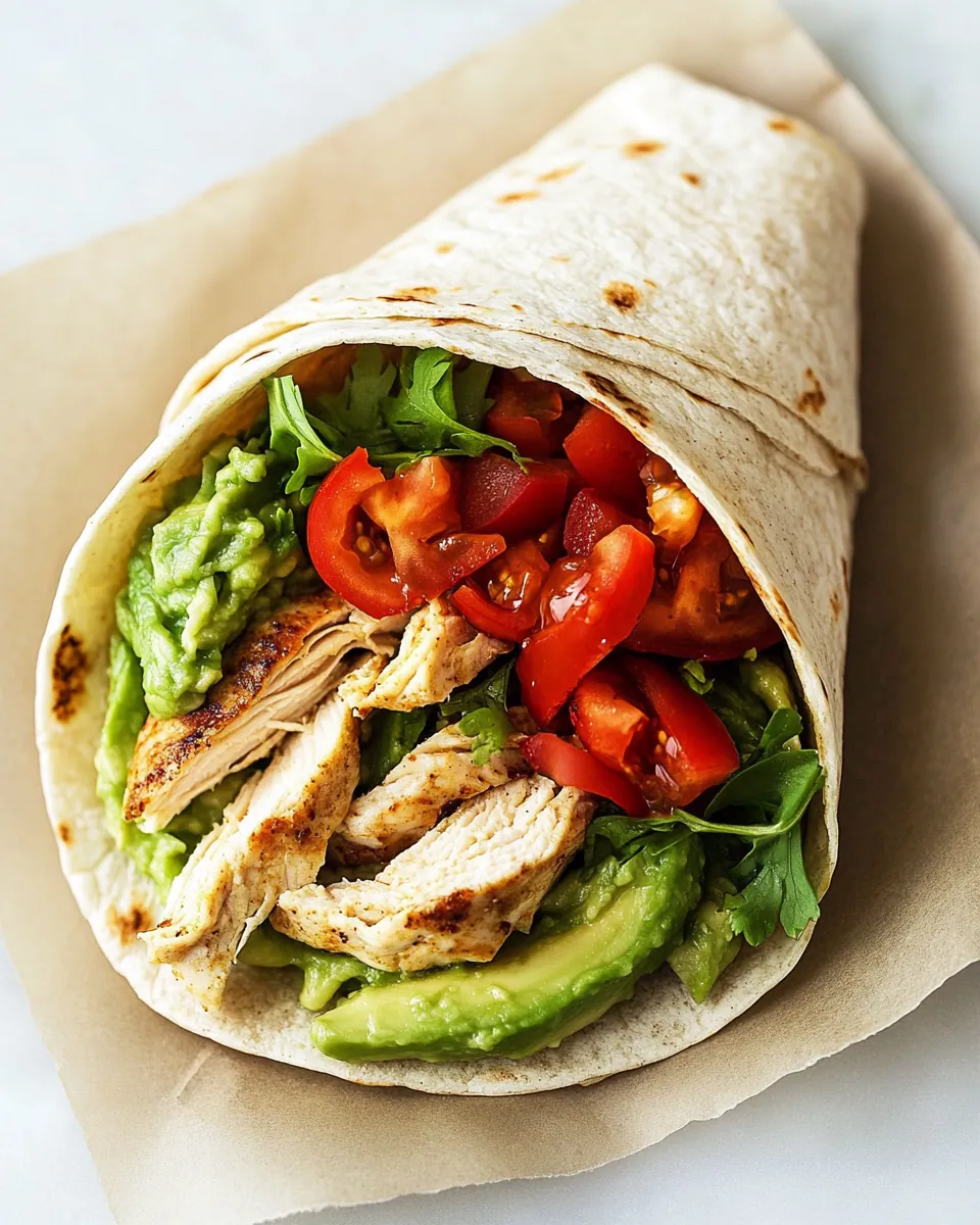 Avocado Chicken Wrap