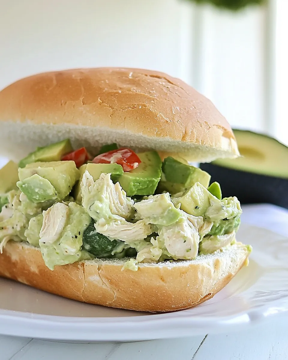 Avocado Greek Yogurt Chicken Salad Sandwich