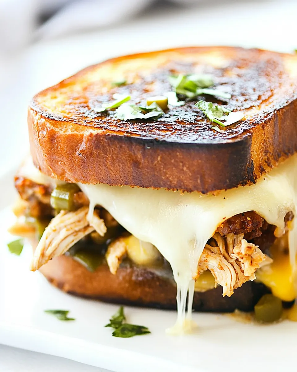 Chipotle Chicken Grilled Cheese Sandwich