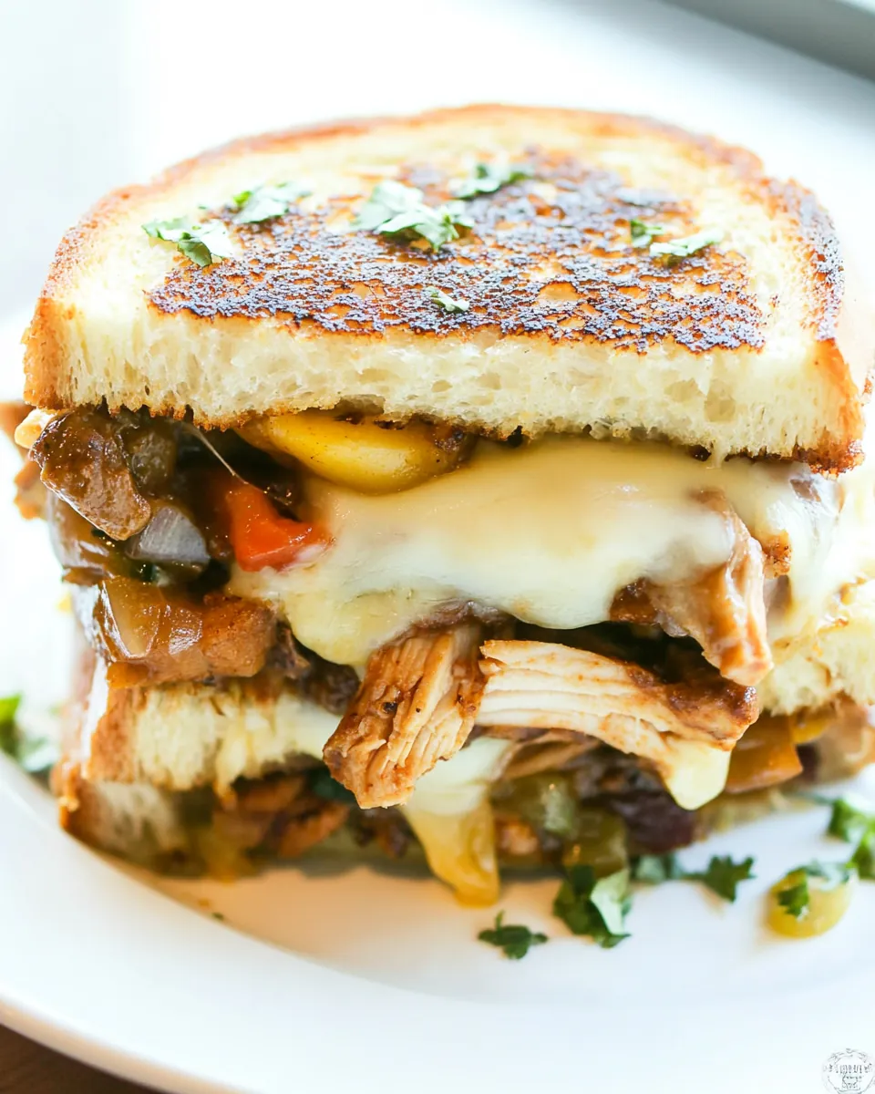 Chipotle Chicken Grilled Cheese Sandwich