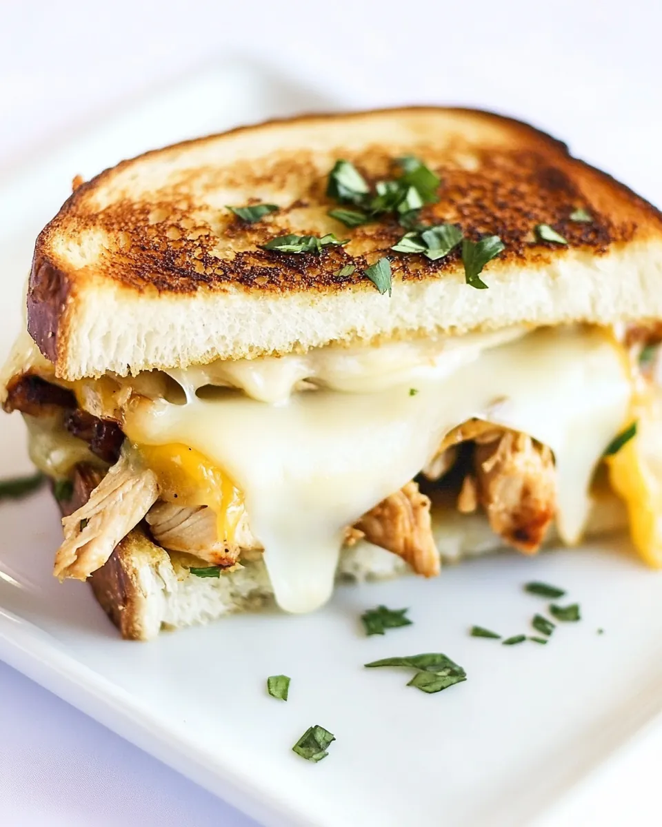 Chipotle Chicken Grilled Cheese Sandwich