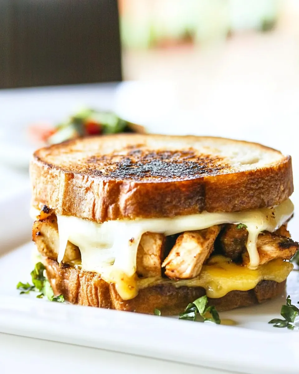 Chipotle Chicken Grilled Cheese Sandwich