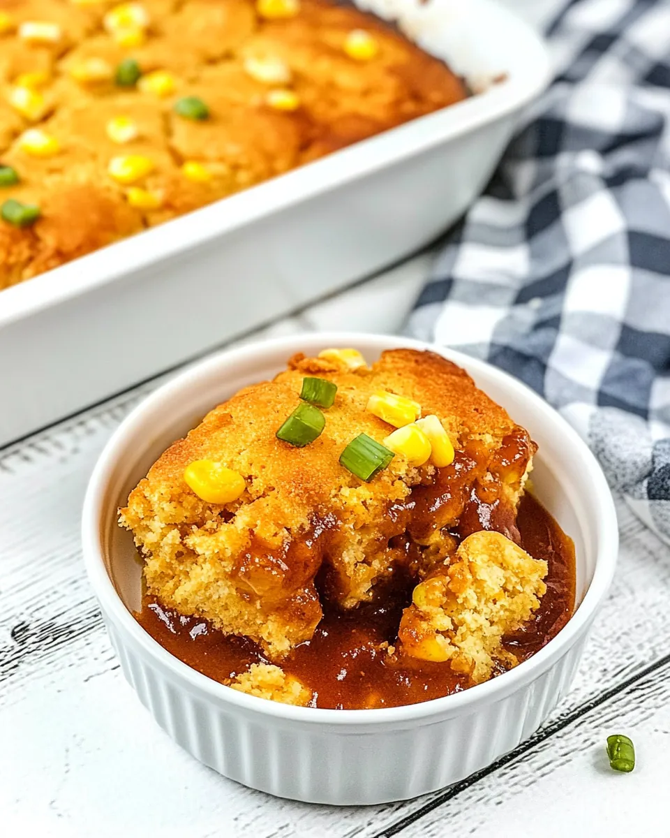 BBQ Chicken Cornbread Bake