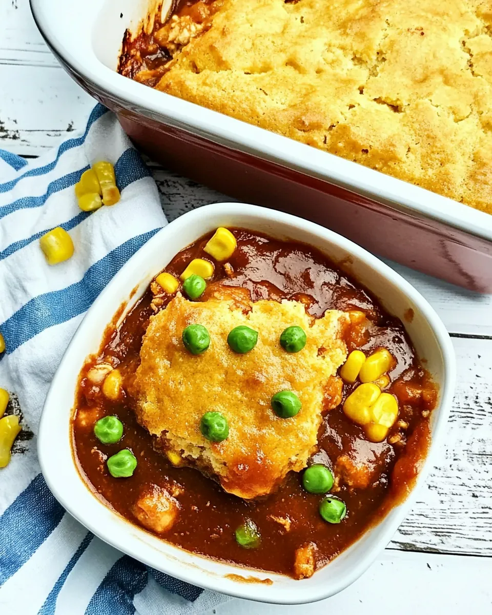 BBQ Chicken Cornbread Bake