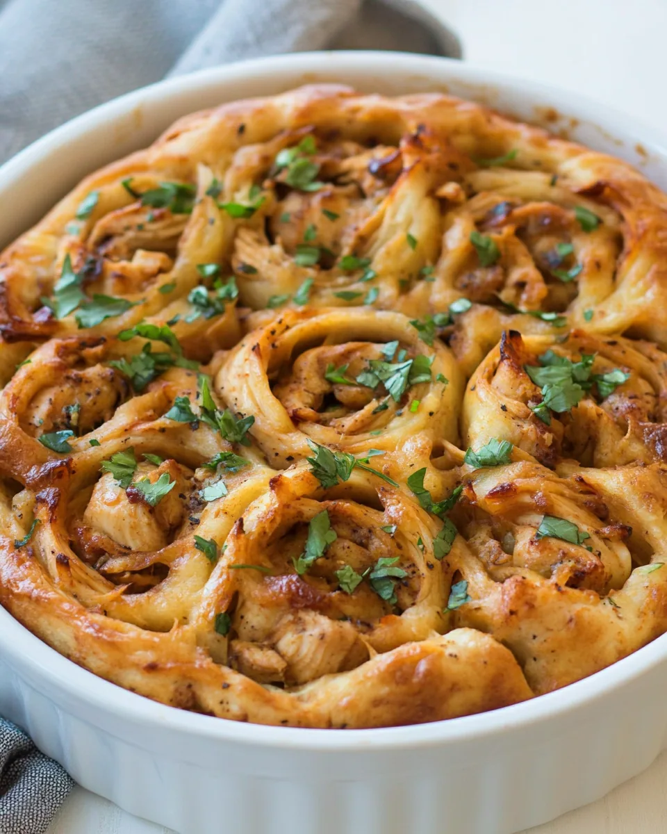 BBQ Chicken Pinwheel Bake