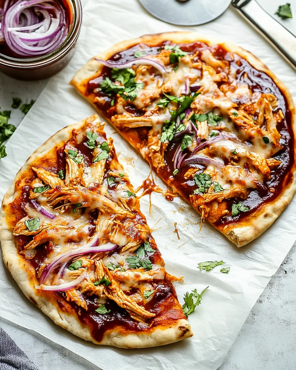 BBQ Chicken Pita Pizzas