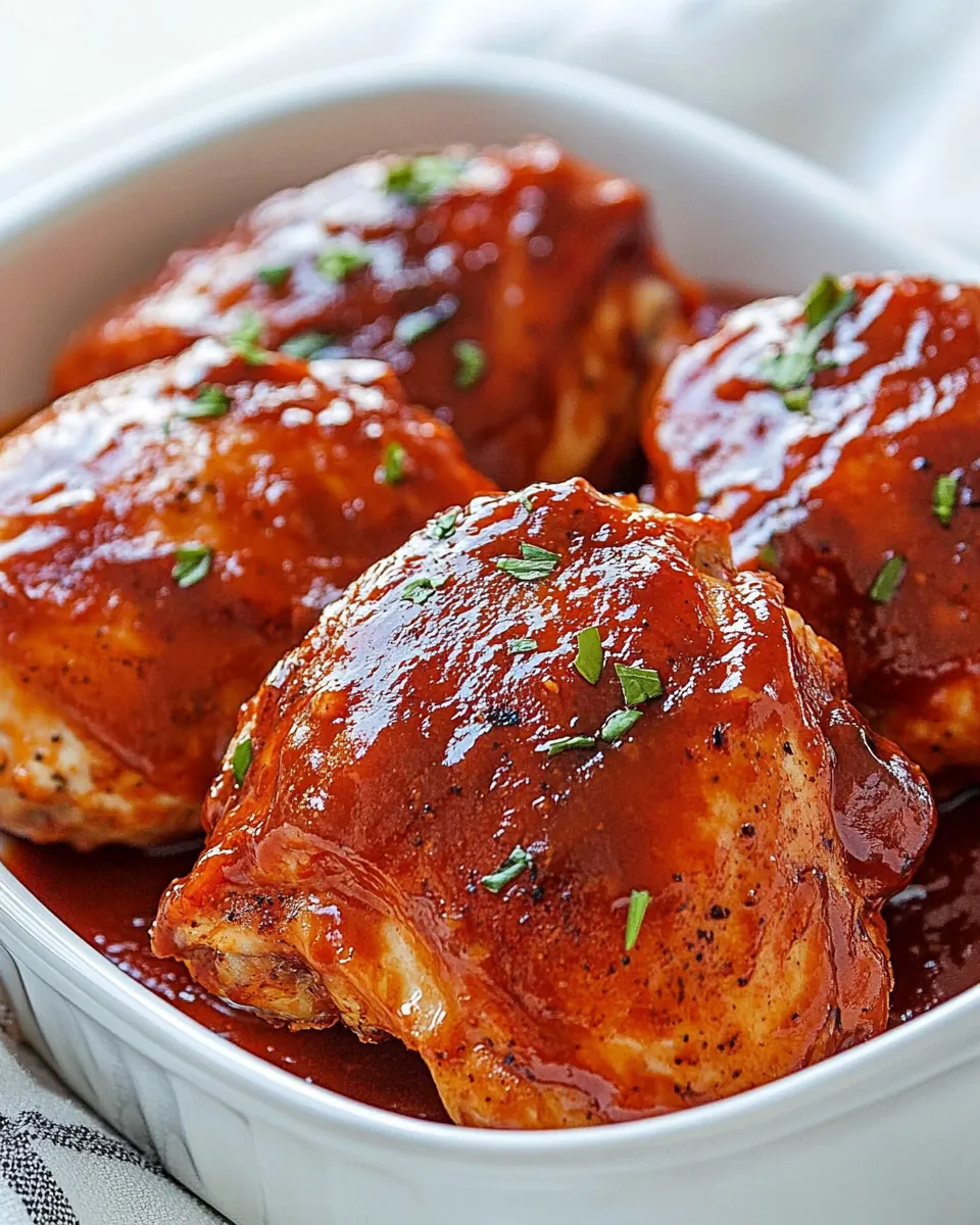 Baked BBQ Chicken Thighs