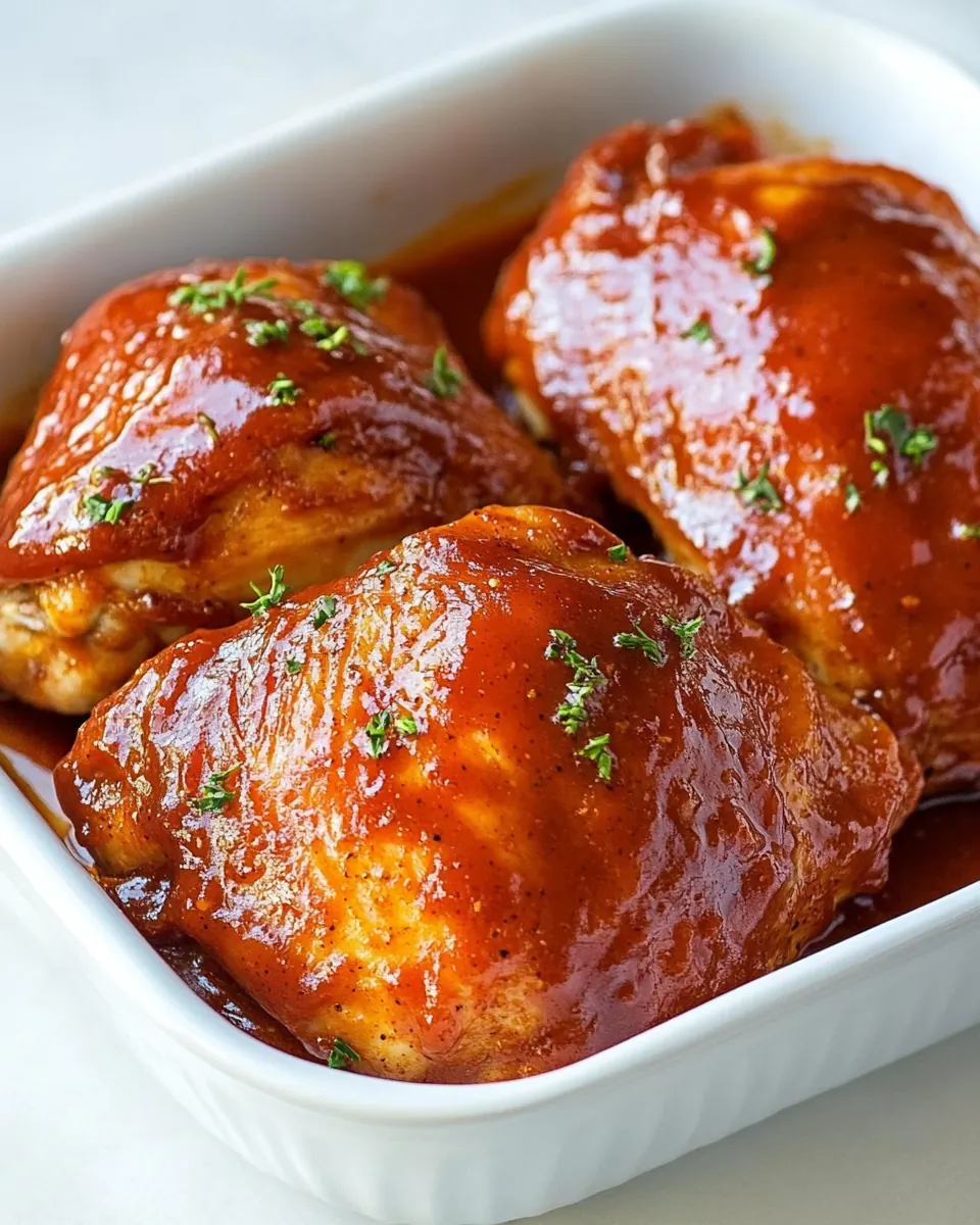 Baked BBQ Chicken Thighs