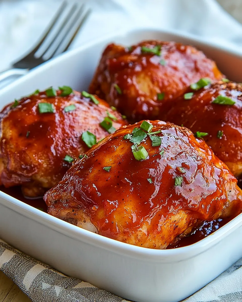 Baked BBQ Chicken Thighs