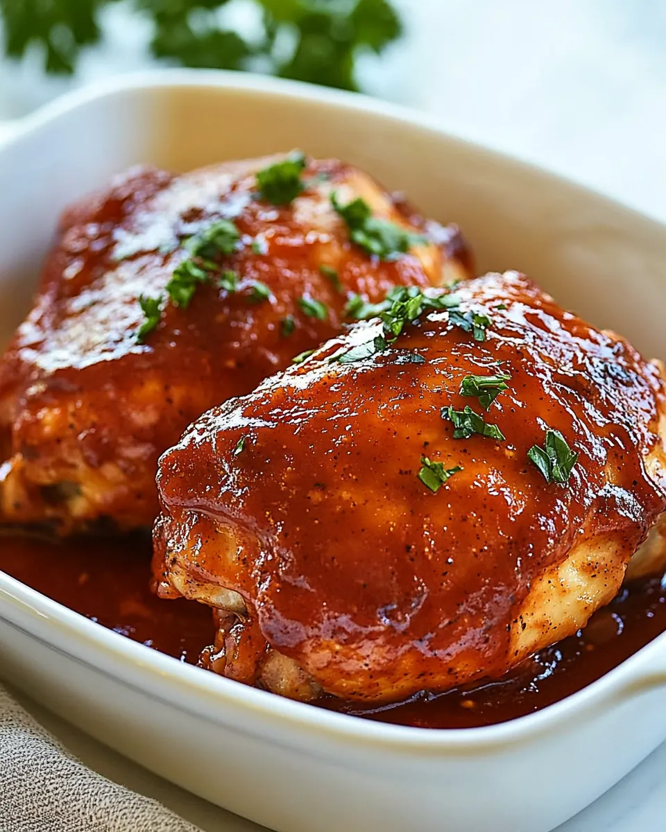 Baked BBQ Chicken Thighs