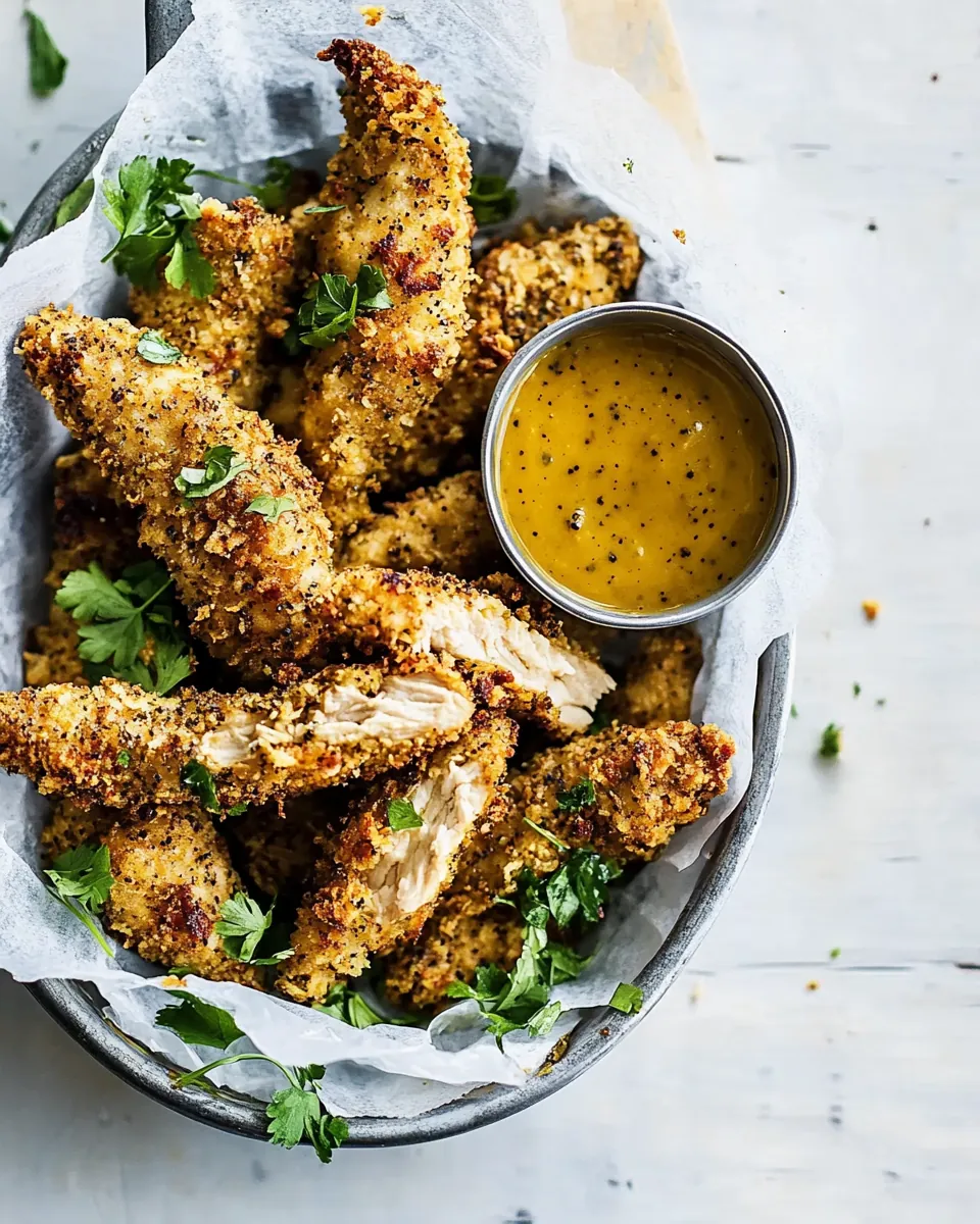 Baked Black Pepper Ranch Chicken Fingers