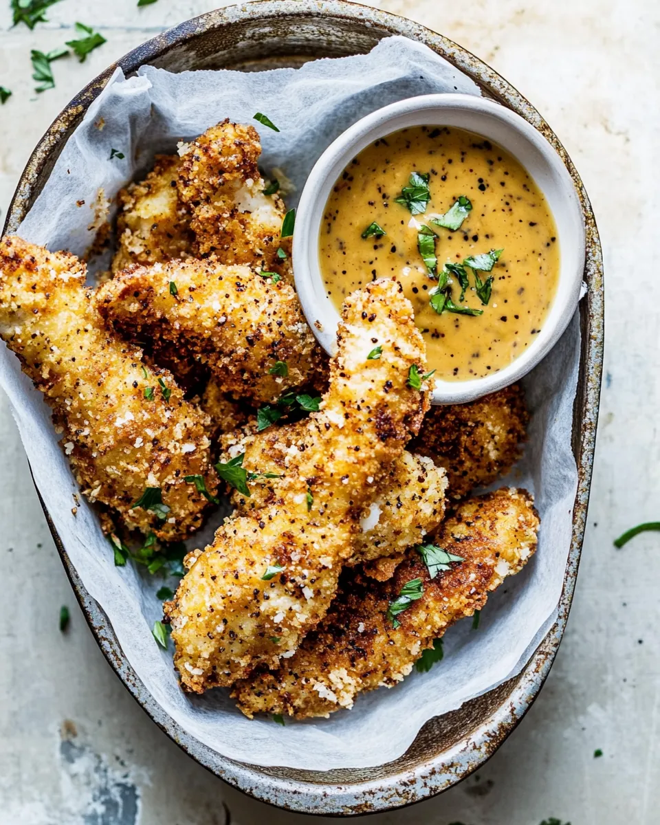 Baked Black Pepper Ranch Chicken Fingers
