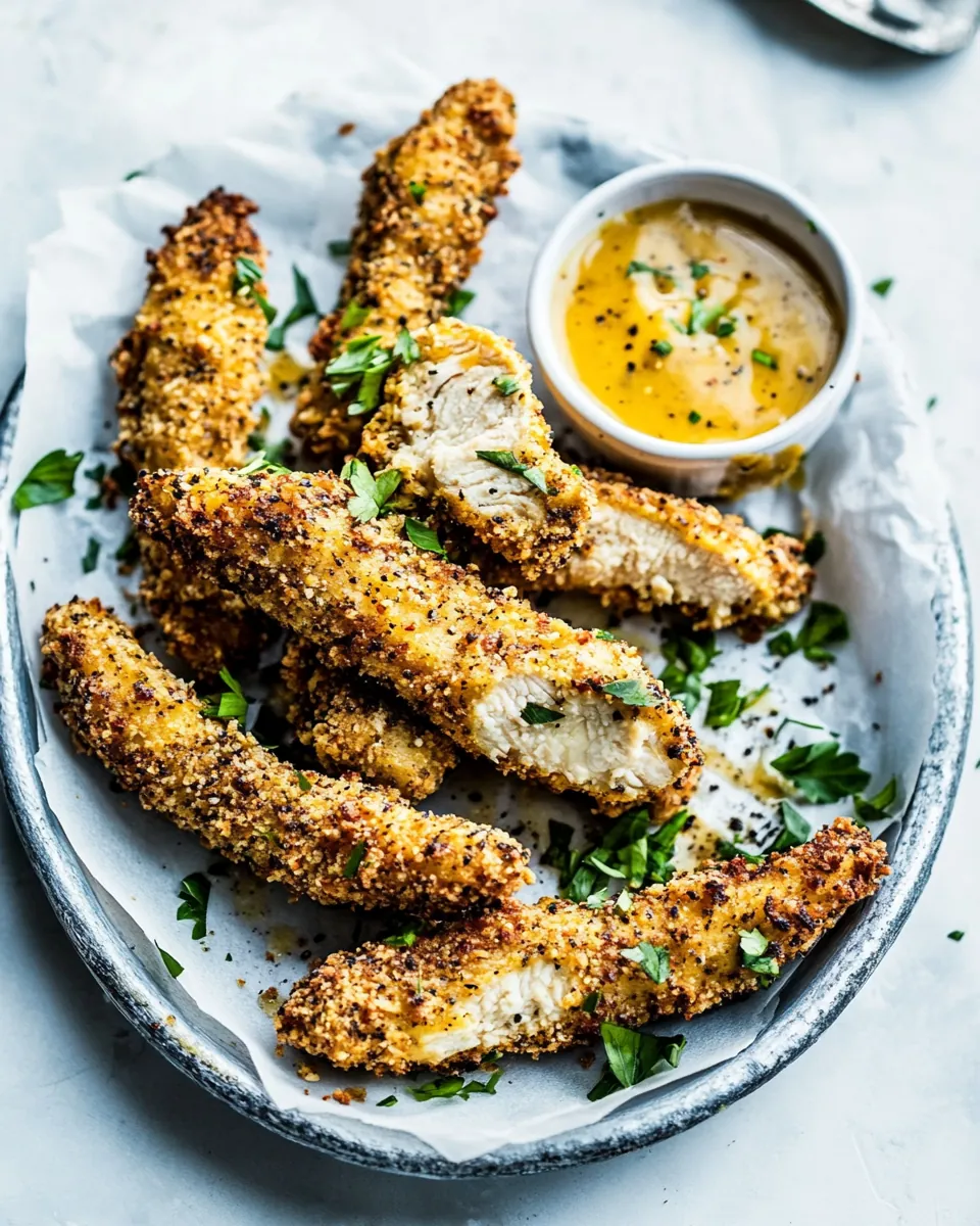 Baked Black Pepper Ranch Chicken Fingers