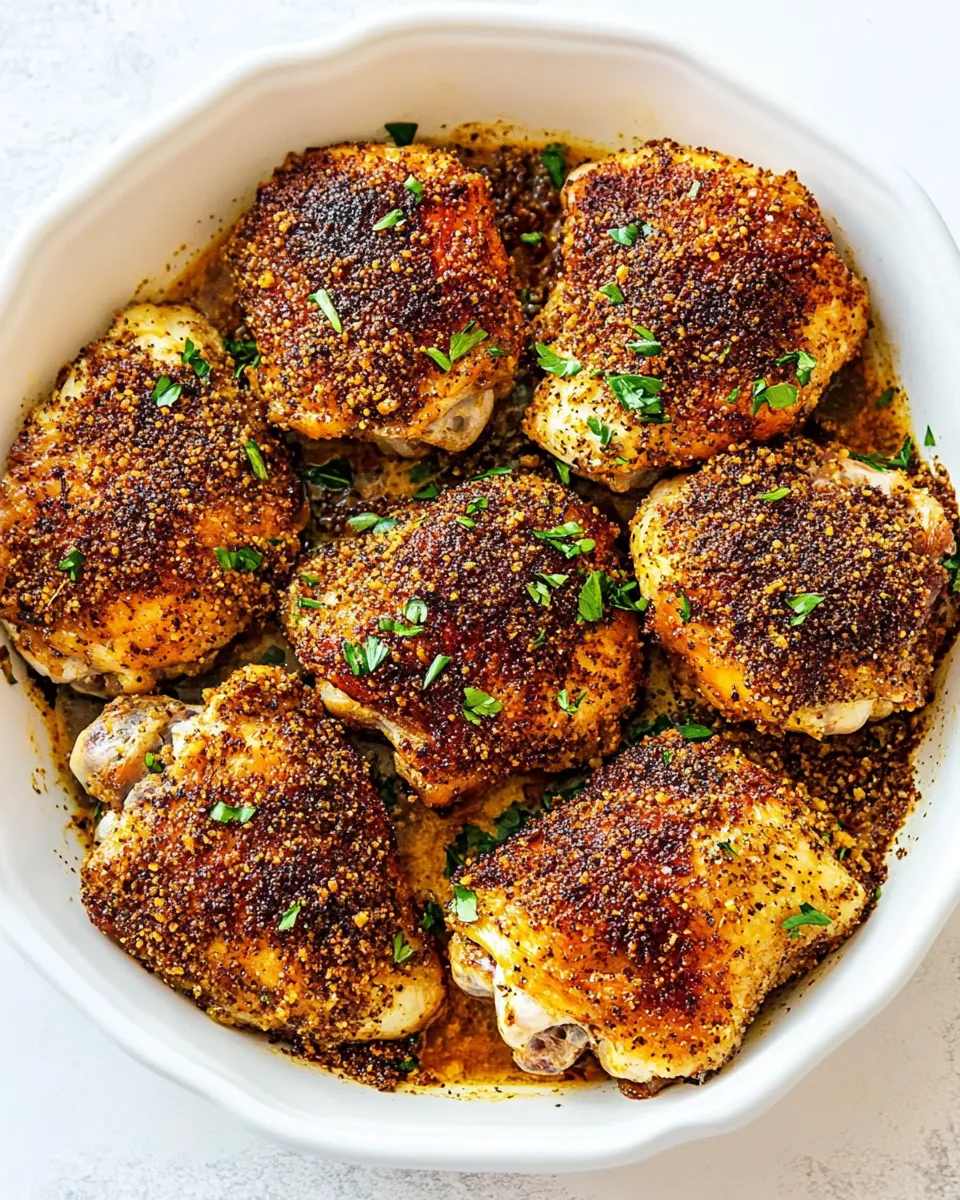 Baked Bone in Chicken Thighs