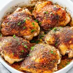 Baked Bone in Chicken Thighs