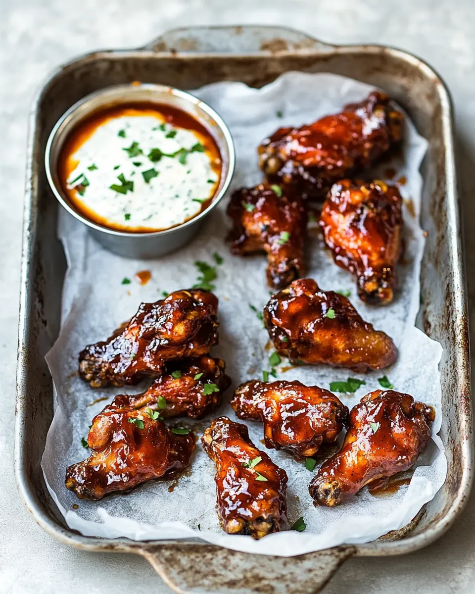 Baked Boneless Honey BBQ Chicken Wings