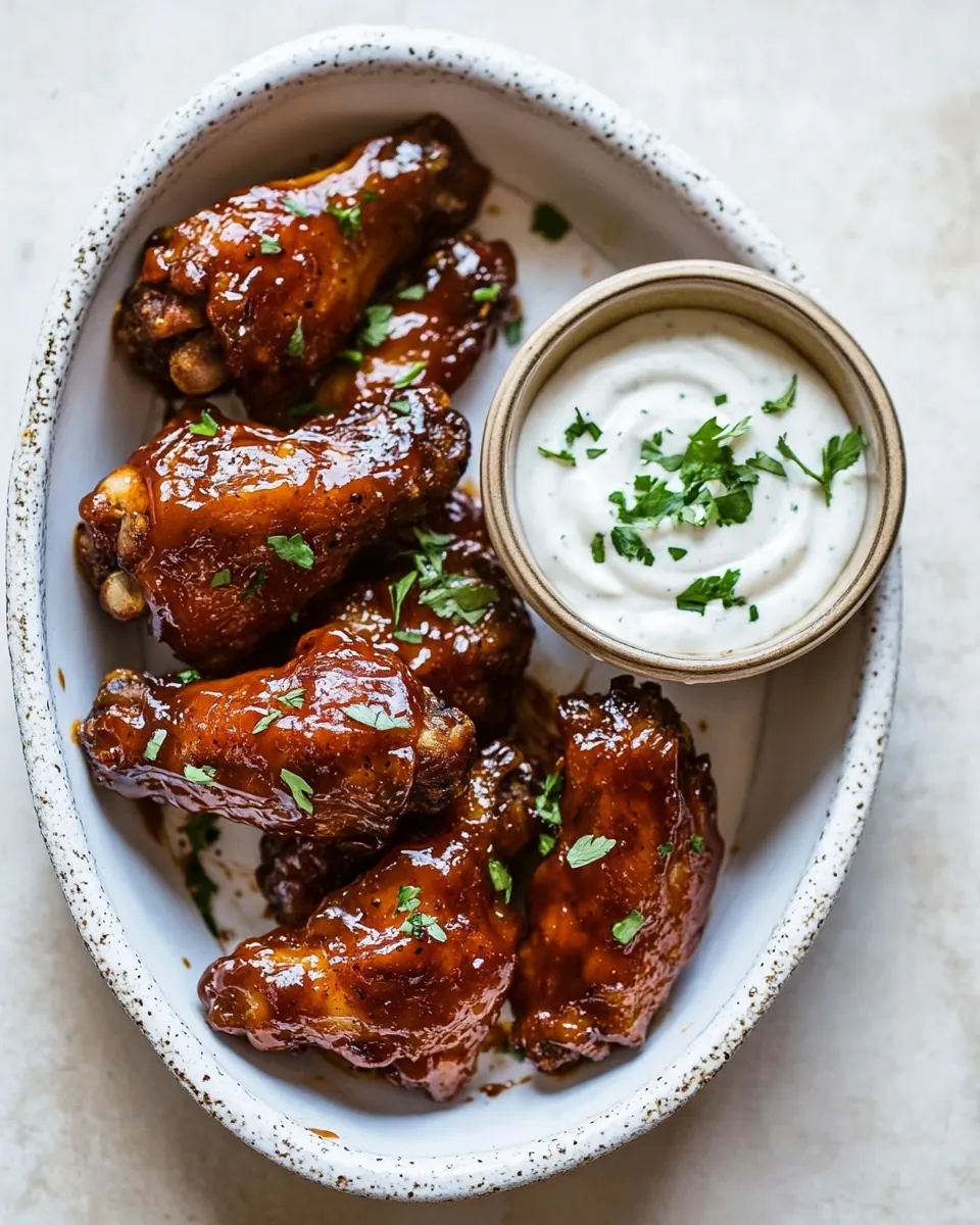 Baked Boneless Honey BBQ Chicken Wings