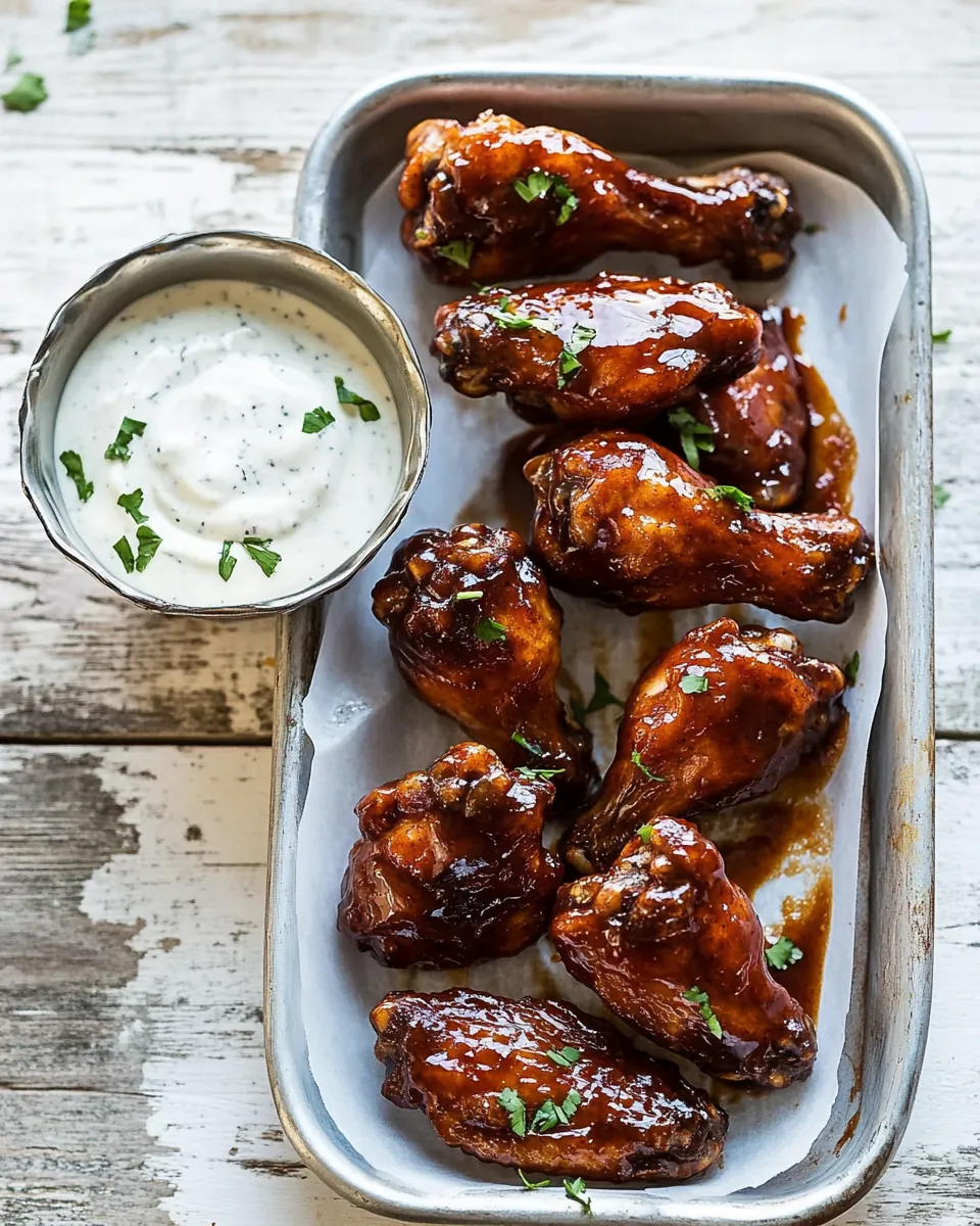 Baked Boneless Honey BBQ Chicken Wings