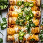 Baked Cheesy Cuban Chicken Taquitos
