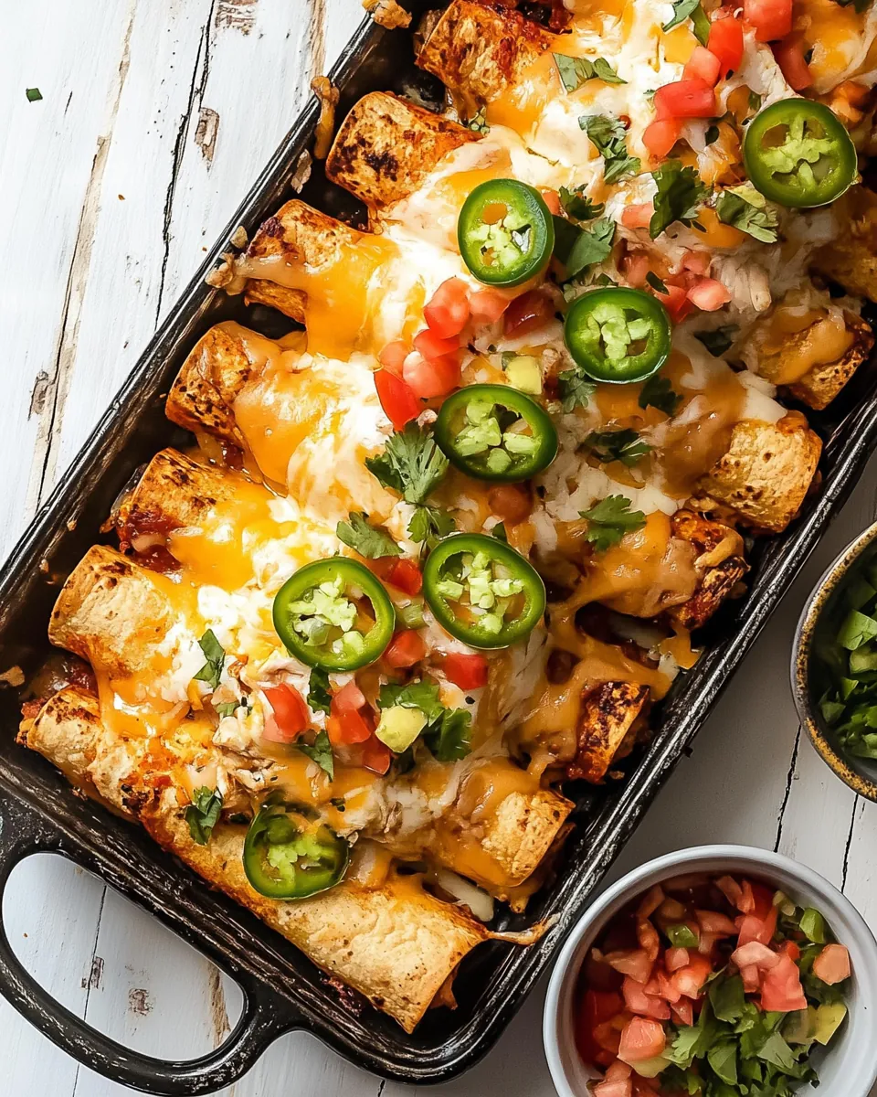Baked Cheesy Cuban Chicken Taquitos