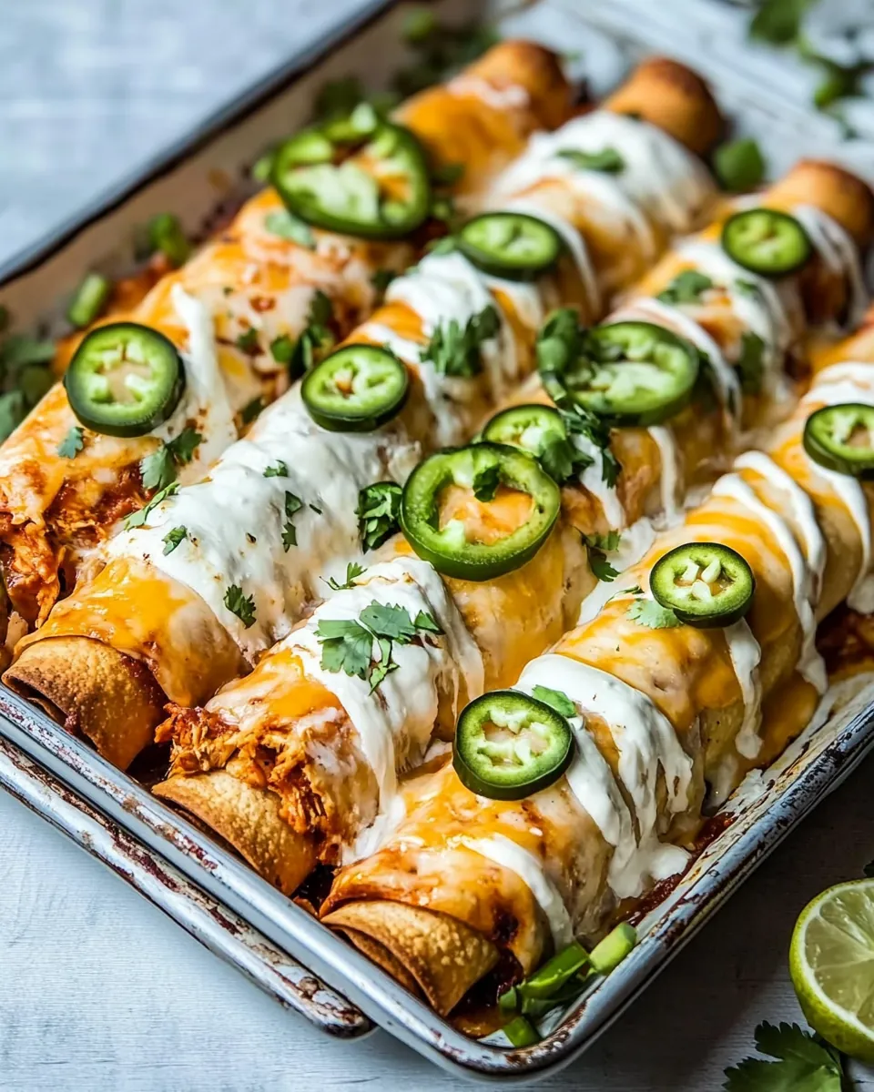 Baked Cheesy Cuban Chicken Taquitos